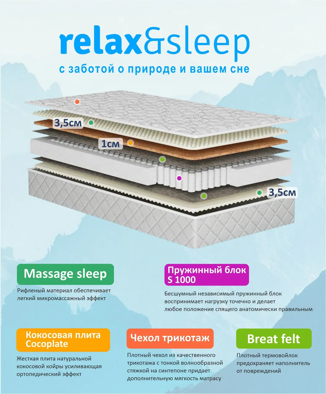 Матрас Relax&Sleep 3th Elegant