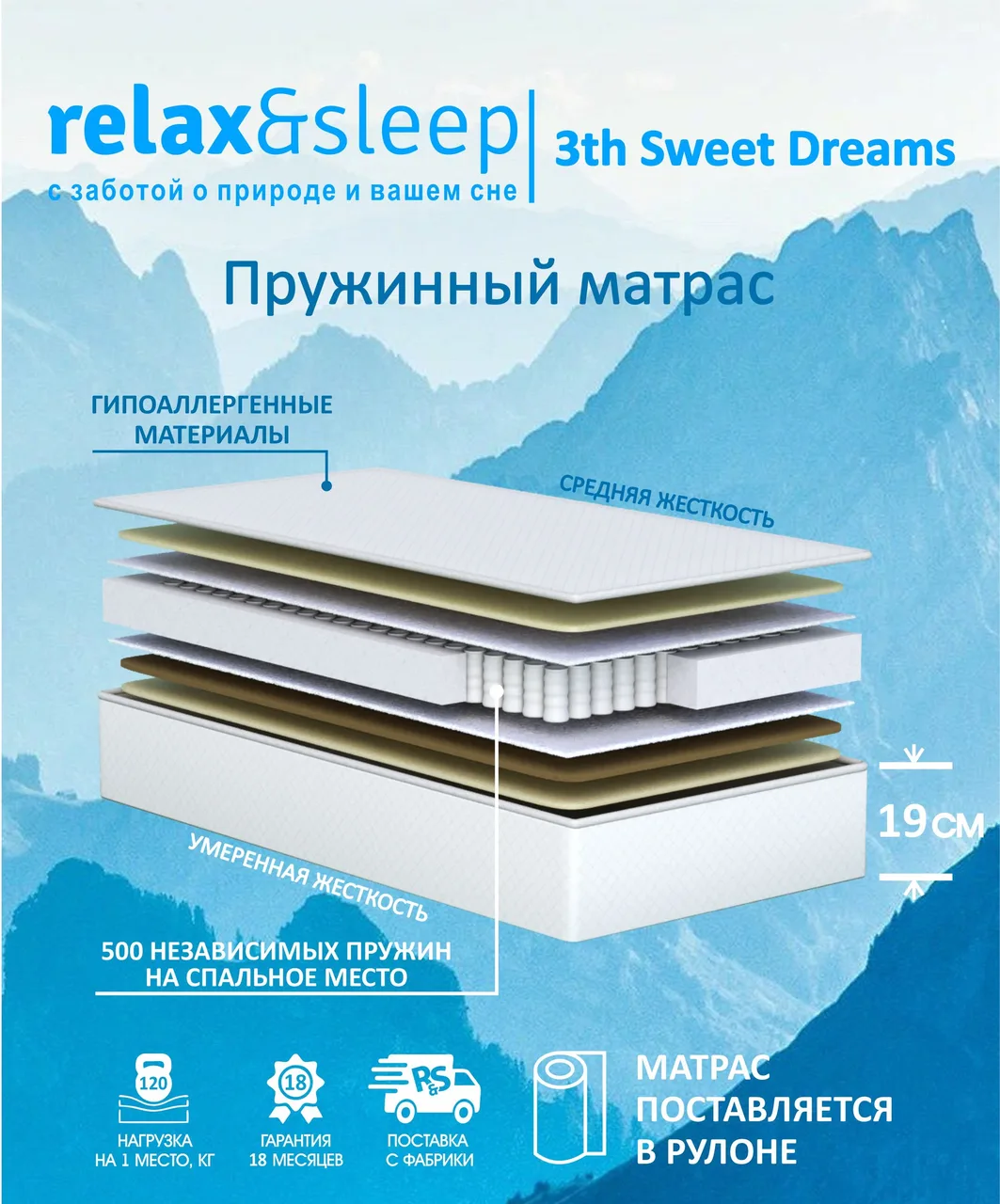 Матрас Relax&Sleep 3th Sweet Dreams