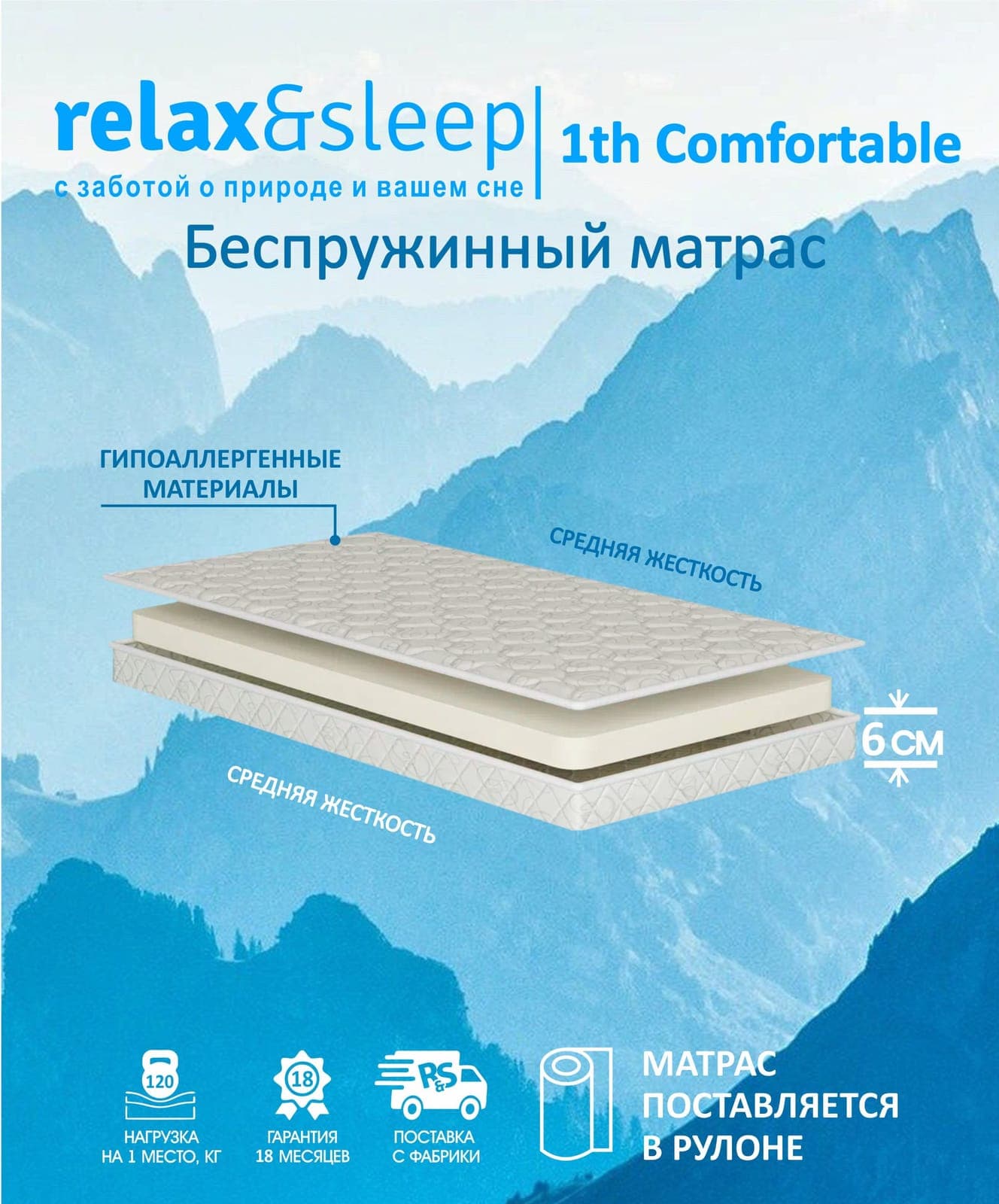 Топпер Relax&Sleep 1th Comfortable